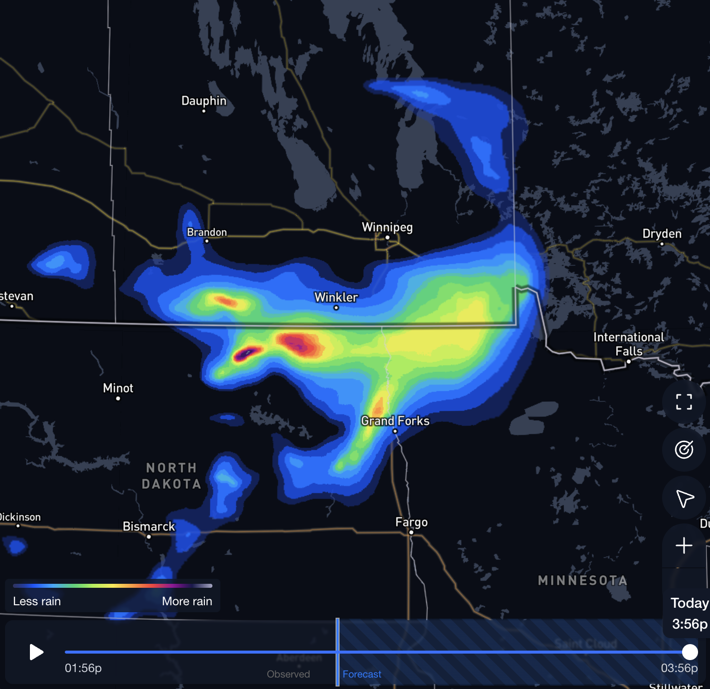 Nowcast on the Map 