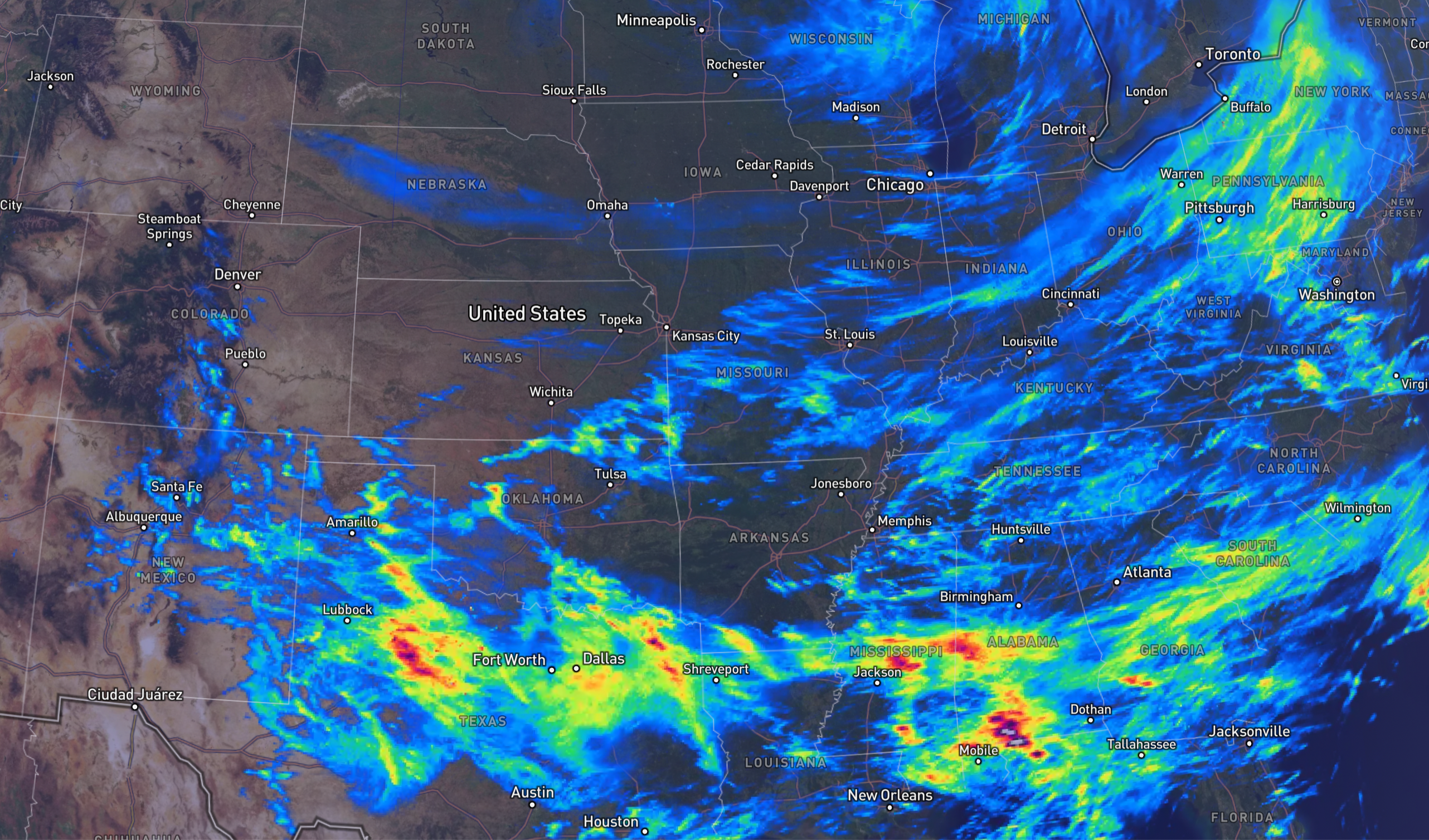Precip accumulated precipitation map